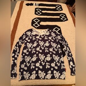 Michael Kors Navy Floral Sweater